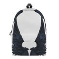 Black Demon Wings Print School Backpack