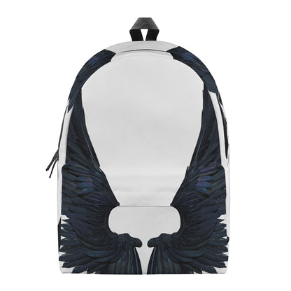 Black Demon Wings Print Backpack