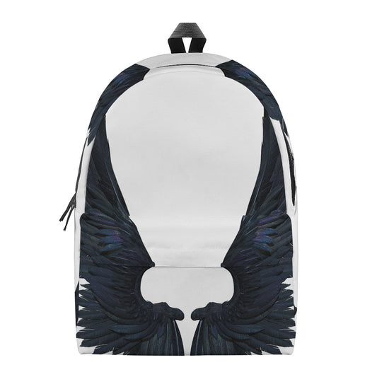 Black Demon Wings Print Backpack