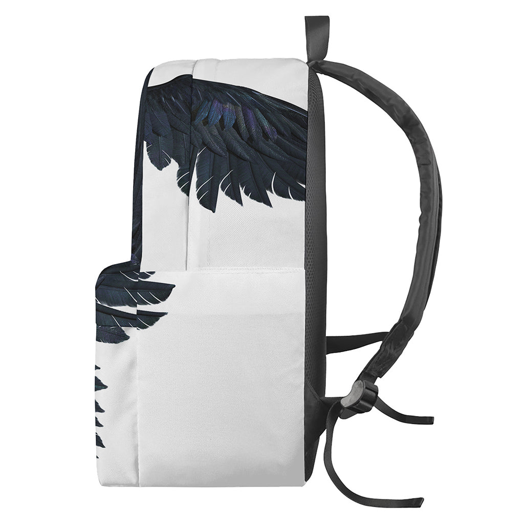 Black Demon Wings Print Backpack