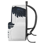 Black Demon Wings Print Backpack
