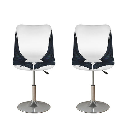Black Demon Wings Print Bar Stool Covers