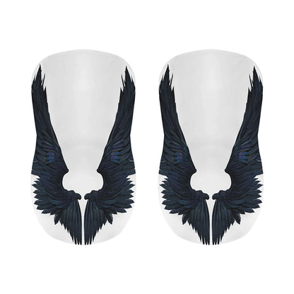 Black Demon Wings Print Bar Stool Covers