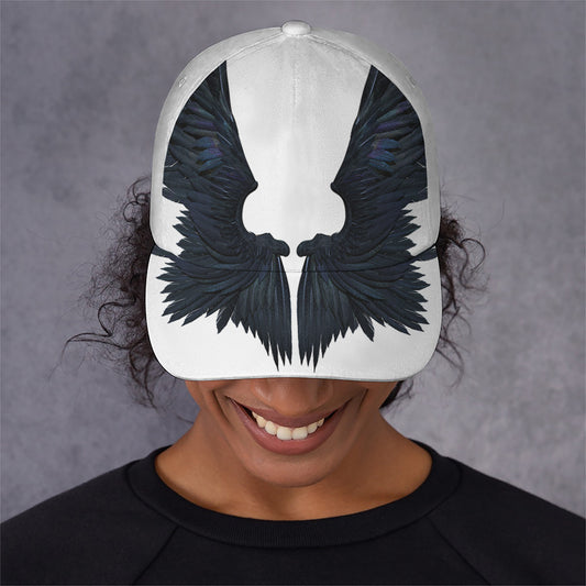 Black Demon Wings Print Baseball Cap