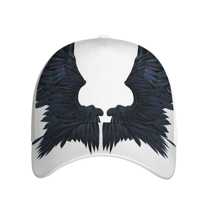 Black Demon Wings Print Baseball Cap