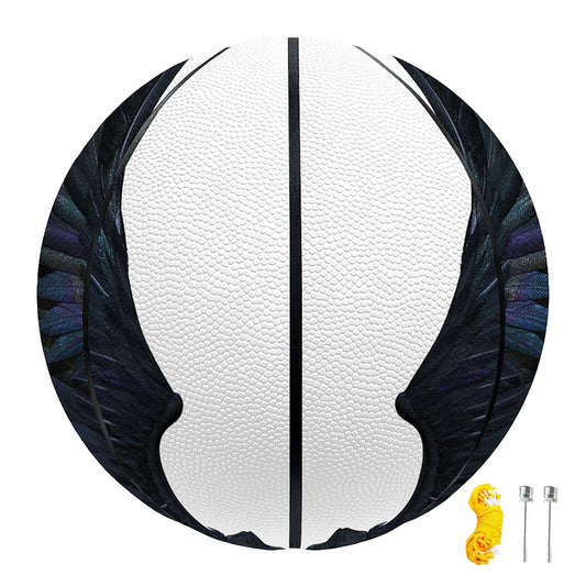 Black Demon Wings Print Basketball