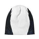 Black Demon Wings Print Beanie