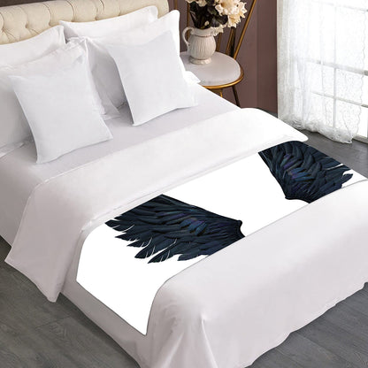 Black Demon Wings Print Bed Runner
