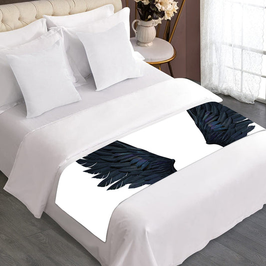 Black Demon Wings Print Bed Runner