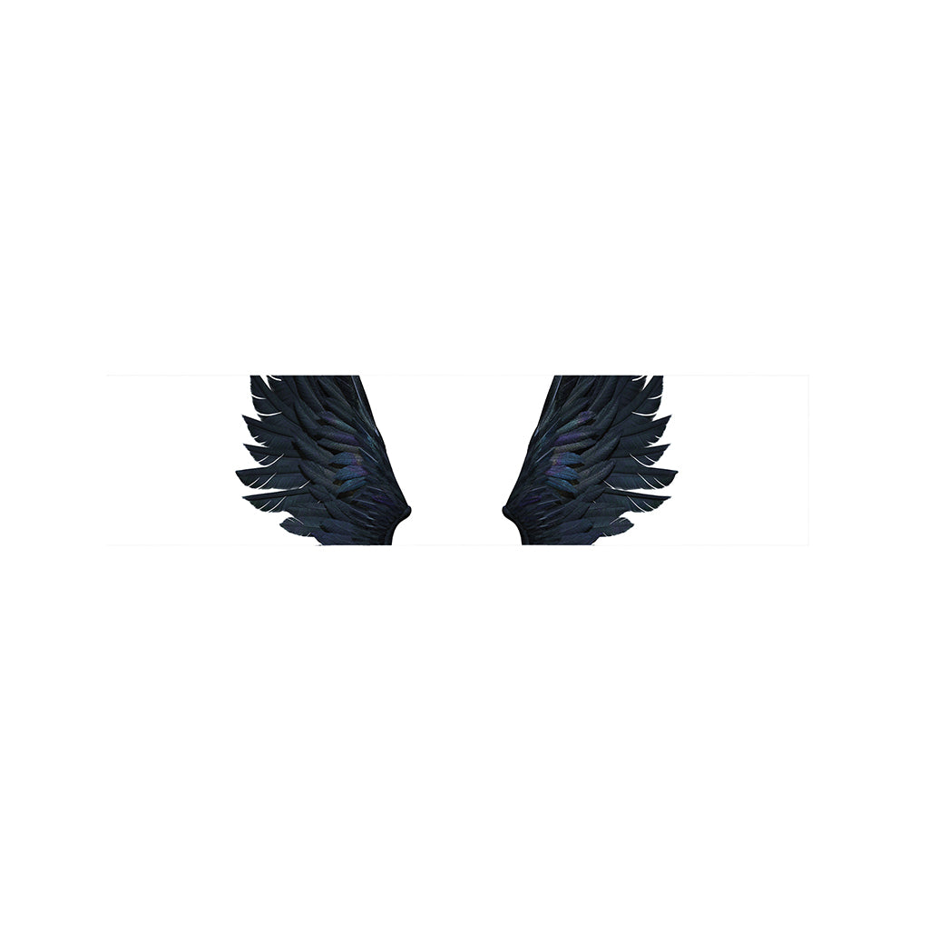 Black Demon Wings Print Bed Runner