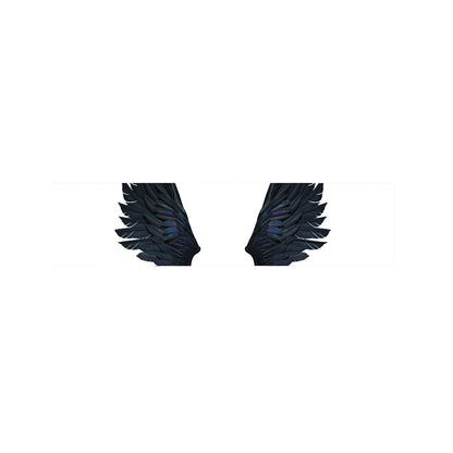Black Demon Wings Print Bed Runner