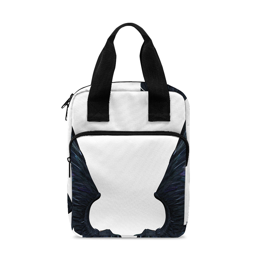 Black Demon Wings Print Bible Tote Bag