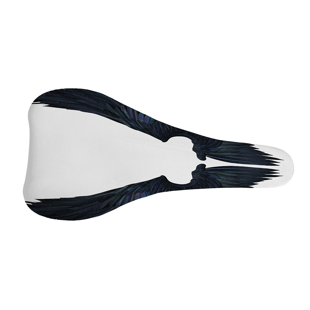Black Demon Wings Print Bicycle Seat Cover