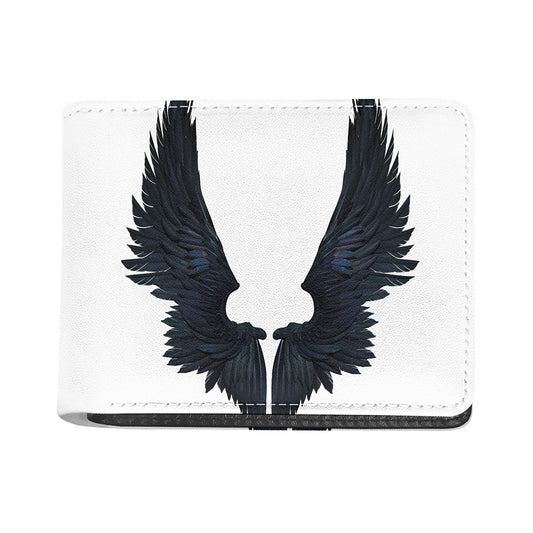 Black Demon Wings Print Bifold Wallet