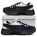 Black Demon Wings Print Black Chunky Shoes