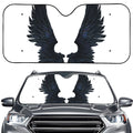 Black Demon Wings Print Car Windshield Sun Shade