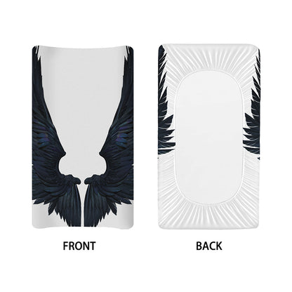 Black Demon Wings Print Changing Pad Cover