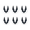 Black Demon Wings Print Coaster Set