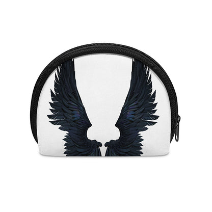 Black Demon Wings Print Coin Purse
