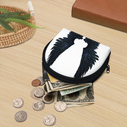 Black Demon Wings Print Coin Purse