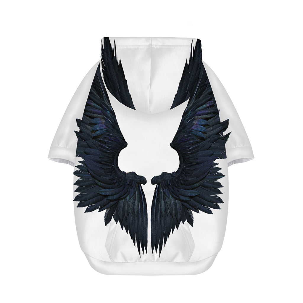Black Demon Wings Print Dog Zip Up Hoodie