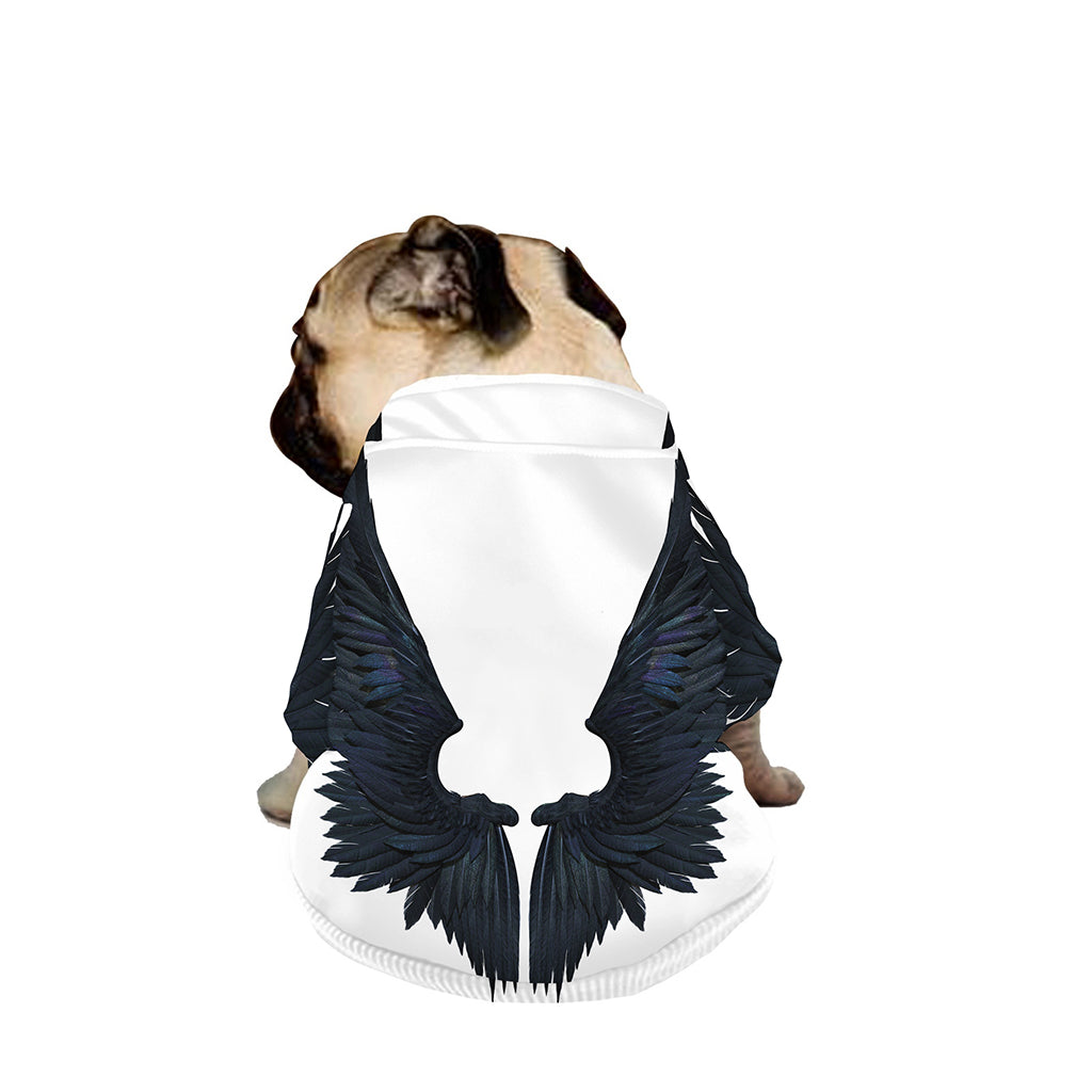 Black Demon Wings Print Dog Zip Up Jacket