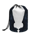 Black Demon Wings Print Drawstring Makeup Bag