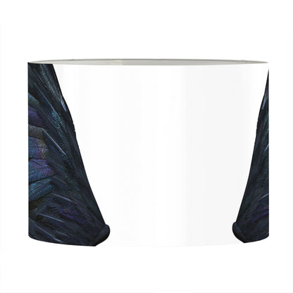 Black Demon Wings Print Drum Lamp Shade