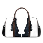 Black Demon Wings Print Duffle Bag