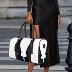 Black Demon Wings Print Duffle Bag