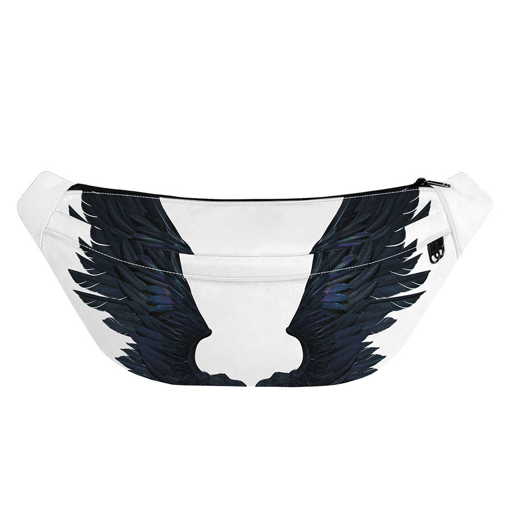 Black Demon Wings Print Fanny Pack