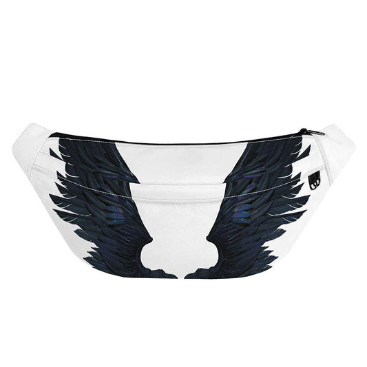Black Demon Wings Print Fanny Pack