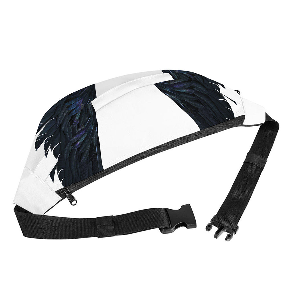 Black Demon Wings Print Fanny Pack