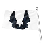 Black Demon Wings Print Flag
