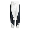 Black Demon Wings Print Fleece Lined Knit Pants