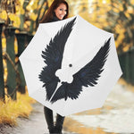 Black Demon Wings Print Foldable Umbrella