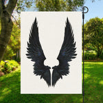 Black Demon Wings Print Garden Flag