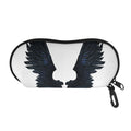Black Demon Wings Print Glasses Case
