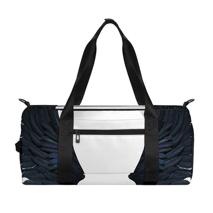 Black Demon Wings Print Gym Bag