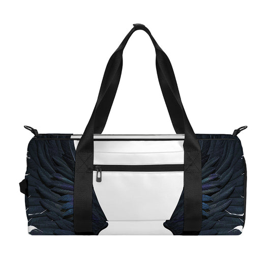 Black Demon Wings Print Gym Bag