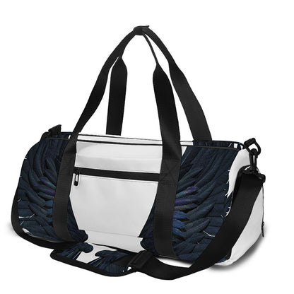 Black Demon Wings Print Gym Bag