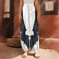 Black Demon Wings Print Harem Pants