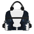 Black Demon Wings Print Insulated Lunch Bag