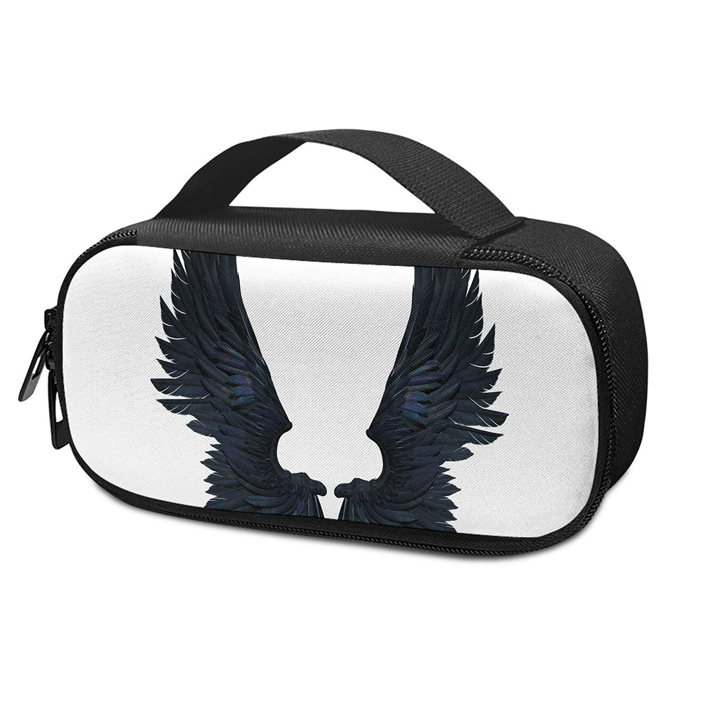 Black Demon Wings Print Insulin Cooler Travel Case