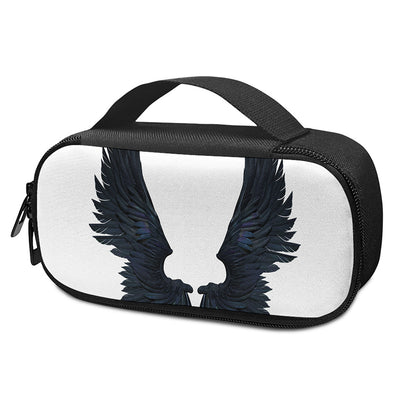 Black Demon Wings Print Insulin Cooler Travel Case