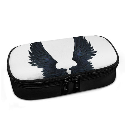 Black Demon Wings Print Insulin Cooler Travel Case