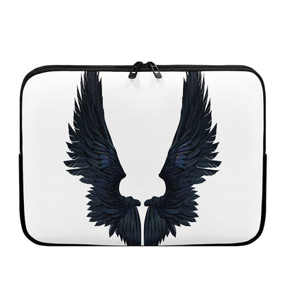 Black Demon Wings Print Laptop Sleeve