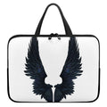 Black Demon Wings Print Laptop Sleeve With Handle