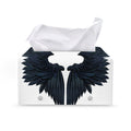 Black Demon Wings Print Leather Tissue Box Cover
