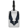 Black Demon Wings Print Luggage Tag